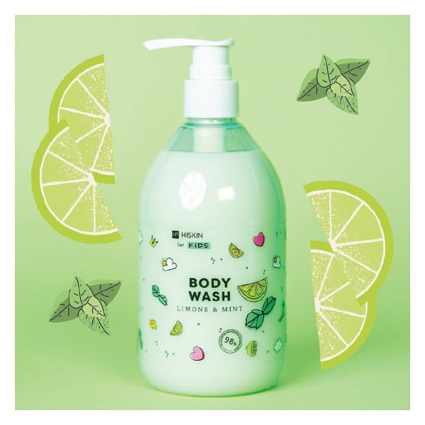 Hiskin Limone & Mint Body Wash For Kids 400ml