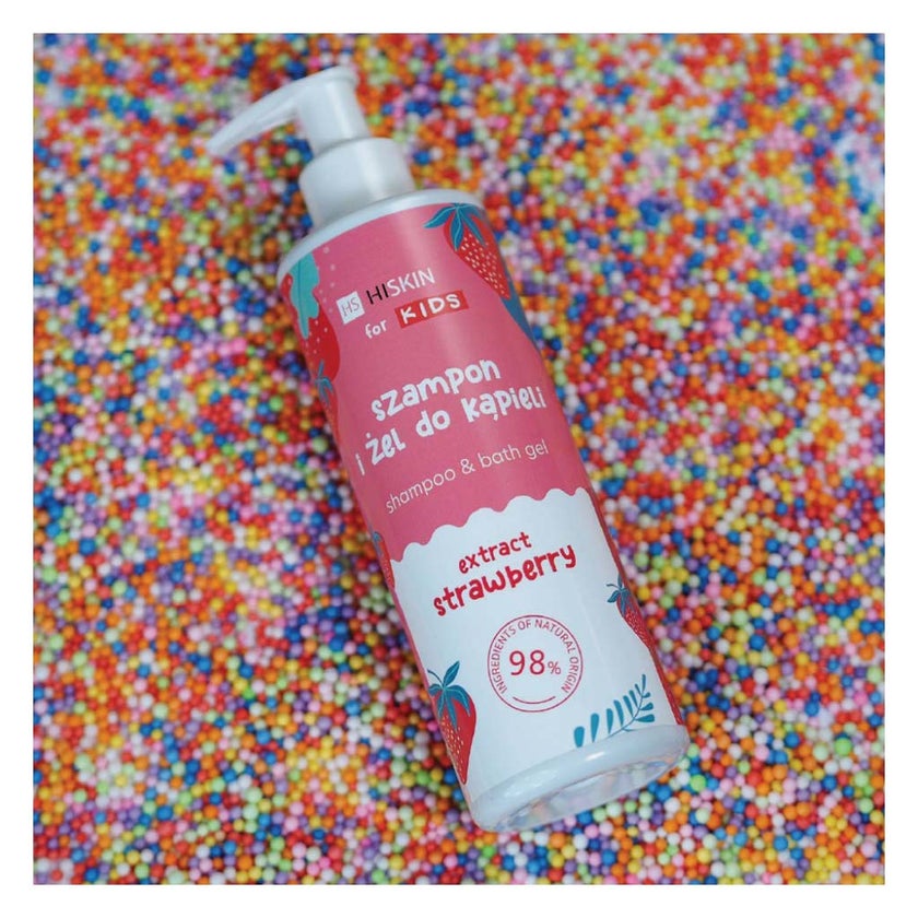 Hiskin Gel Strawberry Shampoo & Bath For Kids 280ml