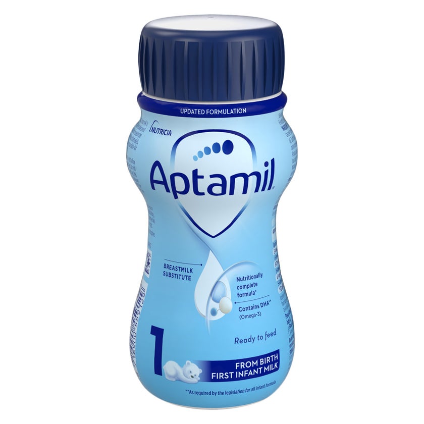 Aptamil Stage 1 First Infant Milk Formula For 0 To 6 Months 200ml, Pack of 12's