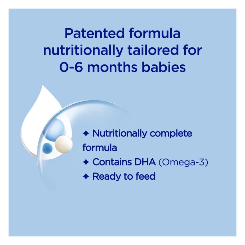 Aptamil Stage 1 First Infant Milk Formula For 0 To 6 Months 200ml, Pack of 12's