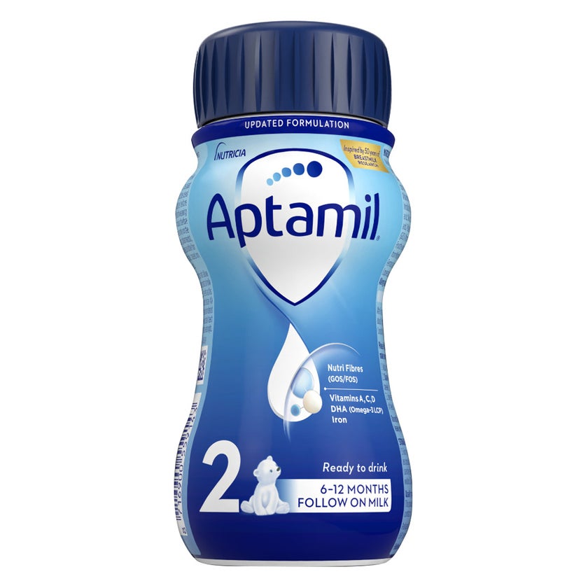 Aptamil Stage 2 Follow On Milk Formula, 6-12 Months - 200ml x 12