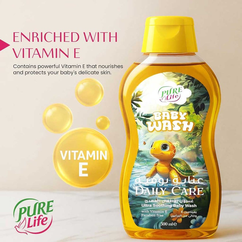 Pure Life Ultra Soothing Baby Wash For Daily Care 500ml
