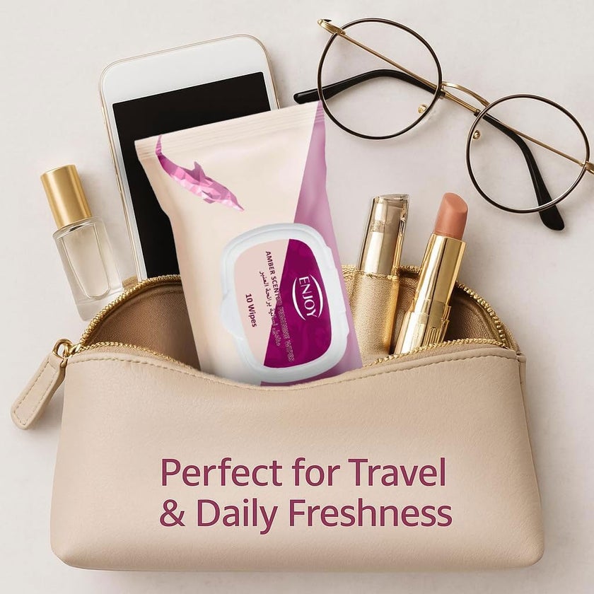 Enjoy Amber Scented Feminine Wipes, Pack of 10's