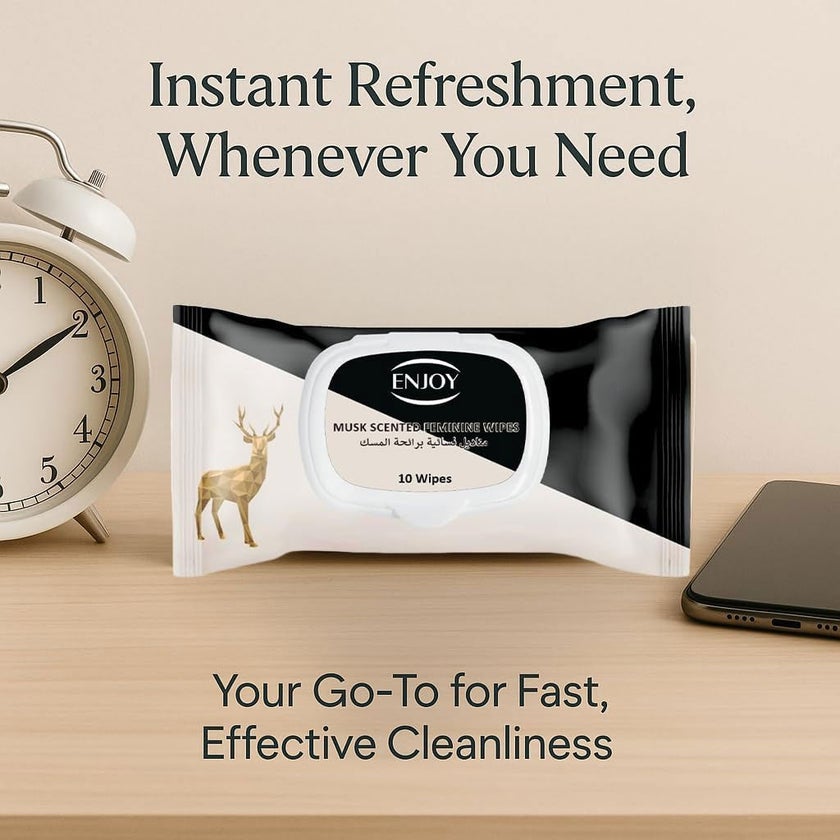 Enjoy Musk Scented Feminine Wipes, Pack of 10's