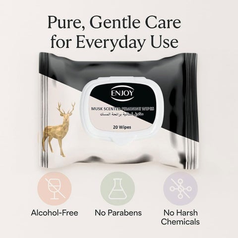 Enjoy Musk Scented Feminine Wipes, Pack of 20's