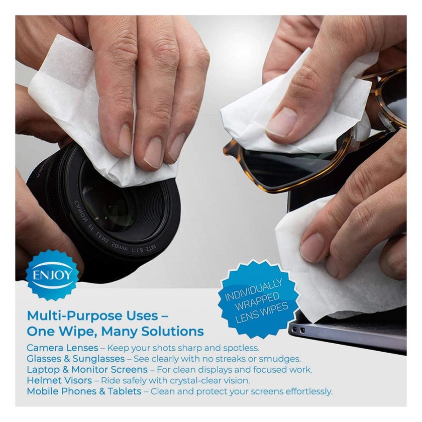 Enjoy Lens Cleaning Wipes, Pack of 24's