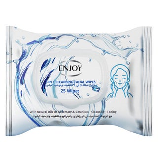 Enjoy 3-in-1 Cleansing Facial Wipes, Pack of 25's