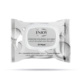 Enjoy Hydrating Hyaluronic Acid Facial Wipes, Pack of 25's
