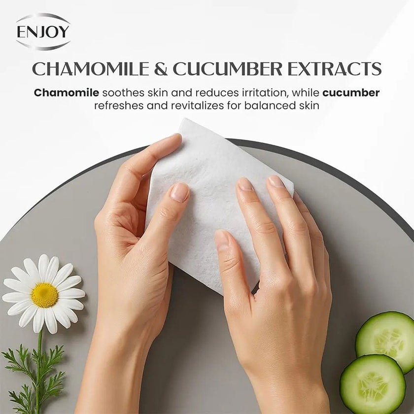 Enjoy Hydrating Hyaluronic Acid Facial Wipes, Pack of 25's