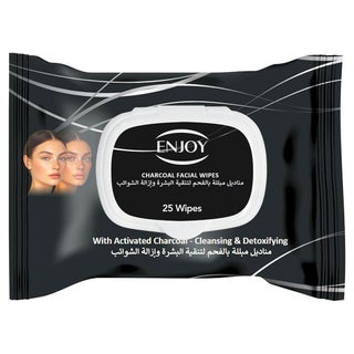 Enjoy Charcoal Facial Wipes, Pack of 25's