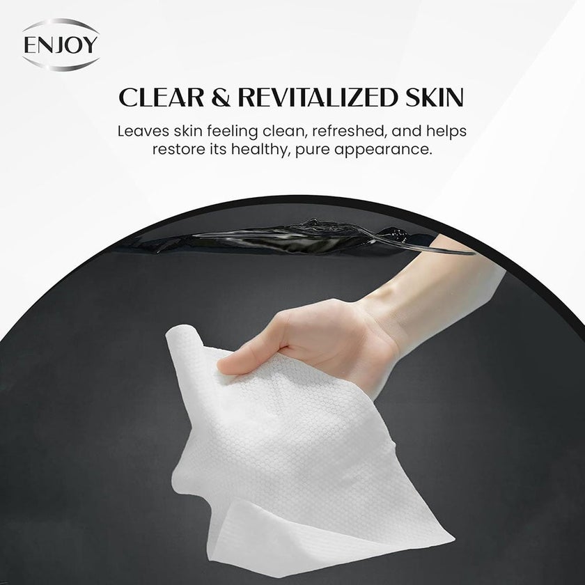 Enjoy Charcoal Facial Wipes, Pack of 25's