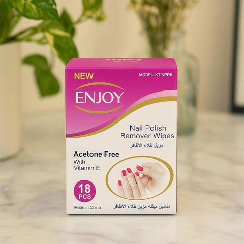 Enjoy Nail Polish Remover Wipes, Pack of 18's