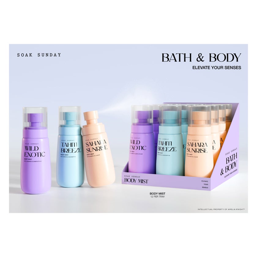 Amelia Knight Soak Sunday Tahiti Breeze Body Mist 100ml