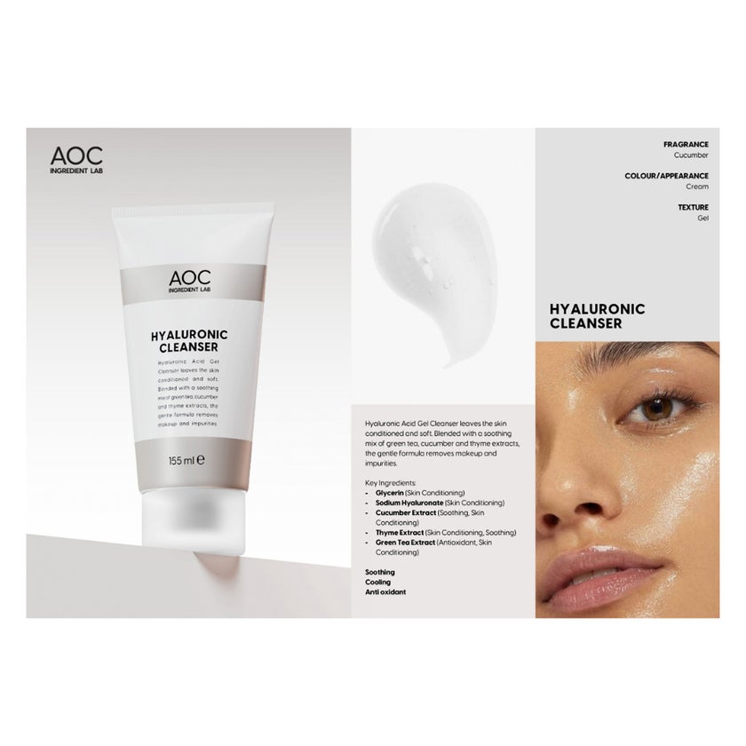 Amelia Knight AOC Hyaluronic Cleanser 155ml