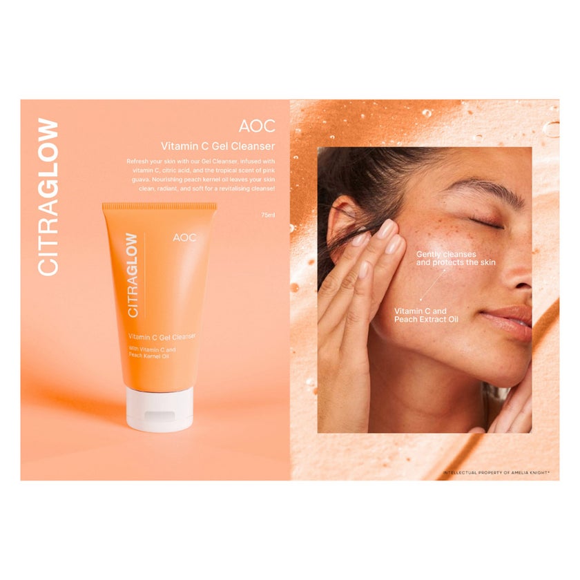 Amelia Knight AOC CitraGlow Vitamin-C Gel Cleanser 75ml