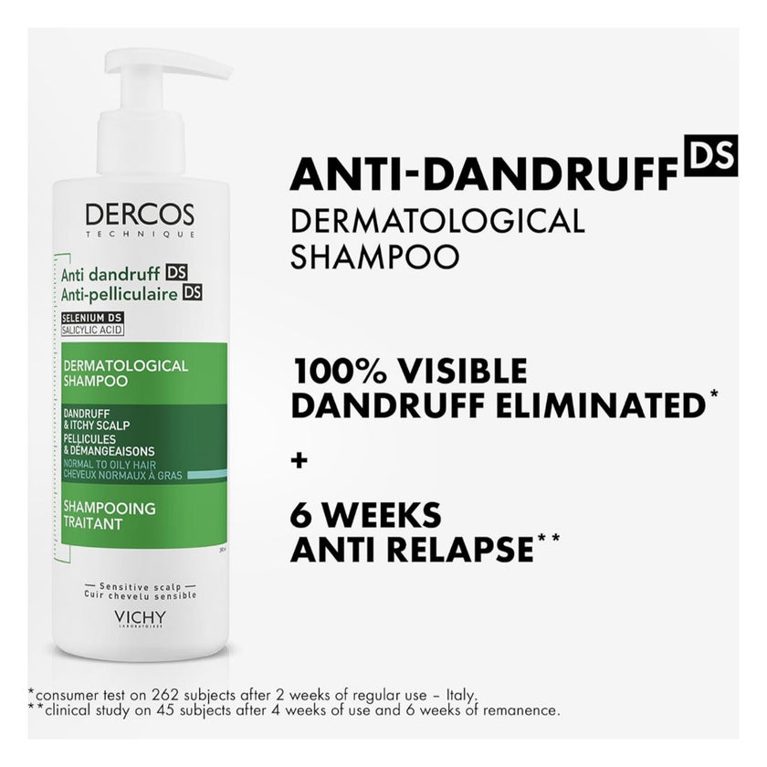 Vichy Dercos Anti Dandruff Shampoo For Normal To Oily Hair 390ml