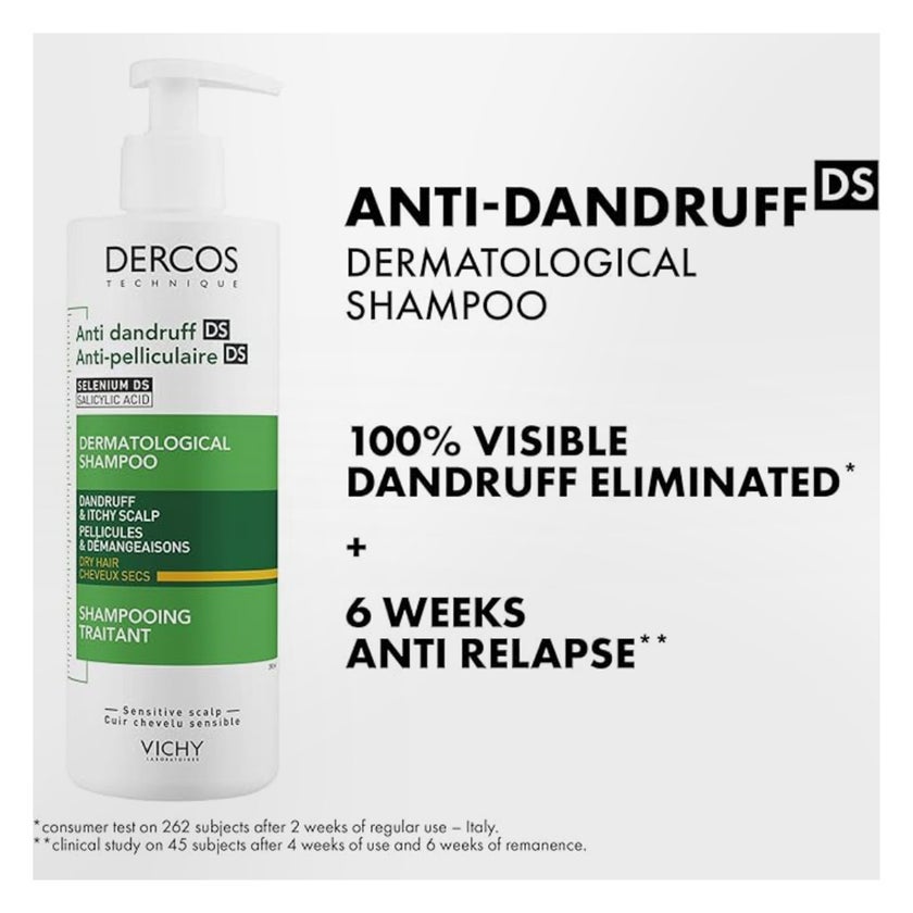 Vichy Dercos Anti-Dandruff Treatment Shampoo Dry Hair 390ml