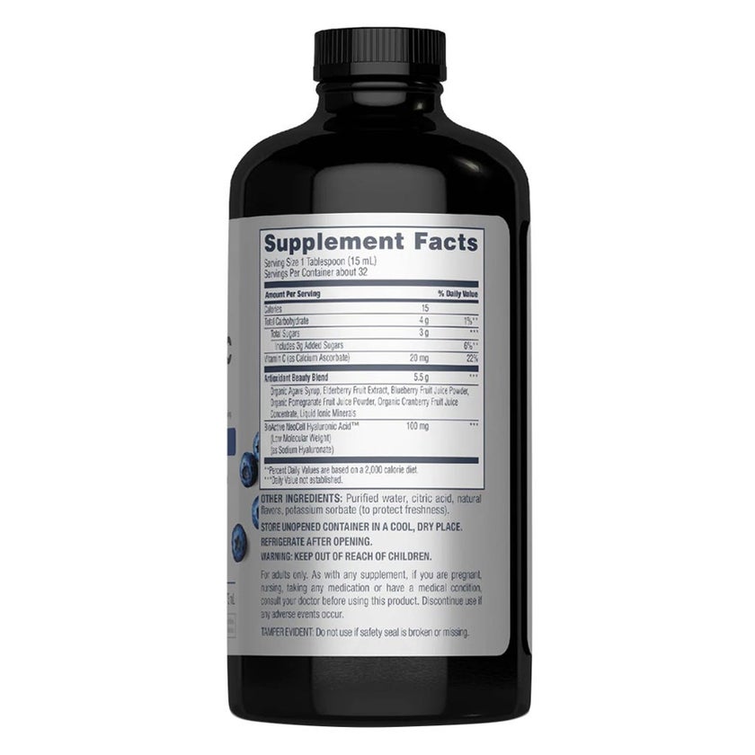 NeoCell Hyaluronic Acid + Vitamin C Blueberry Flavor Liquid 473ml