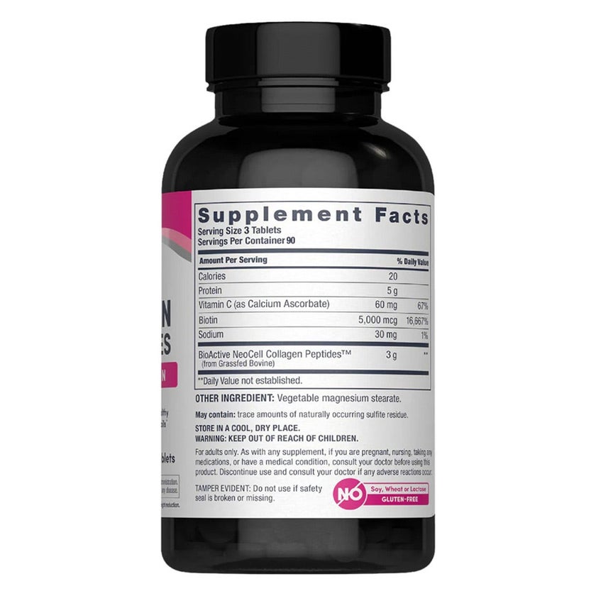NeoCell Grassfed Collagen + Vit C & Biotin Tablets, Pack of 270's