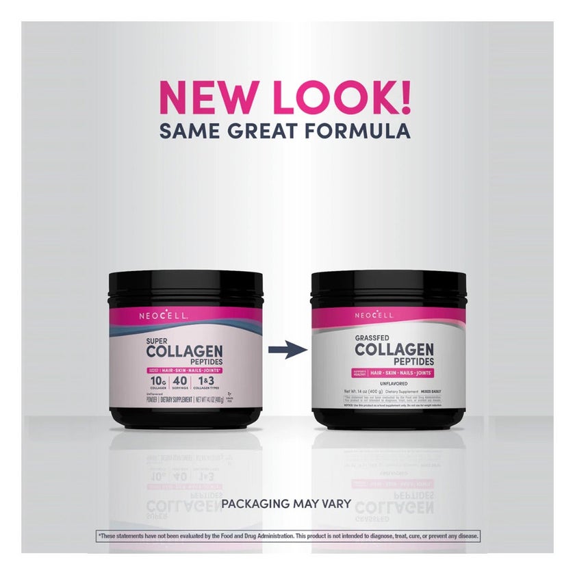 NeoCell Grassfed Collagen Peptides Unflavored Powder 400g