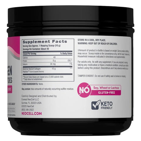 NeoCell Grassfed Collagen Peptides Unflavored Powder 400g