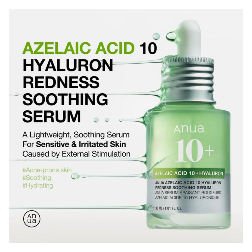 Anua Azelaic Acid 10 + Hyaluron Redness Soothing Serum 30ml