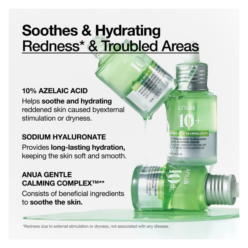 Anua Azelaic Acid 10 + Hyaluron Redness Soothing Serum 30ml