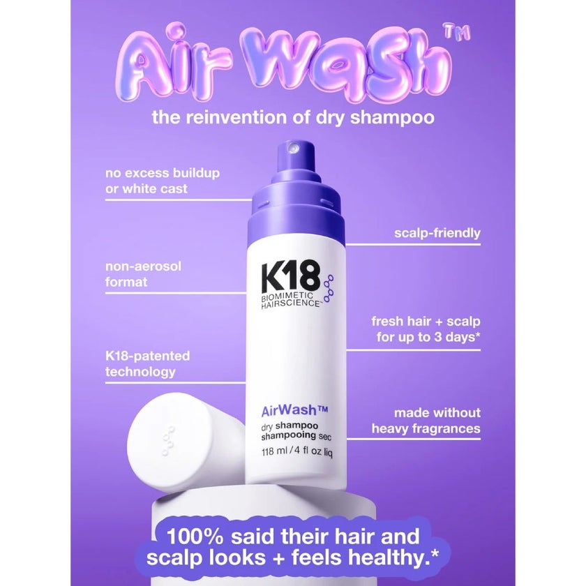 K18 Airwash Dry Shampoo 118ml
