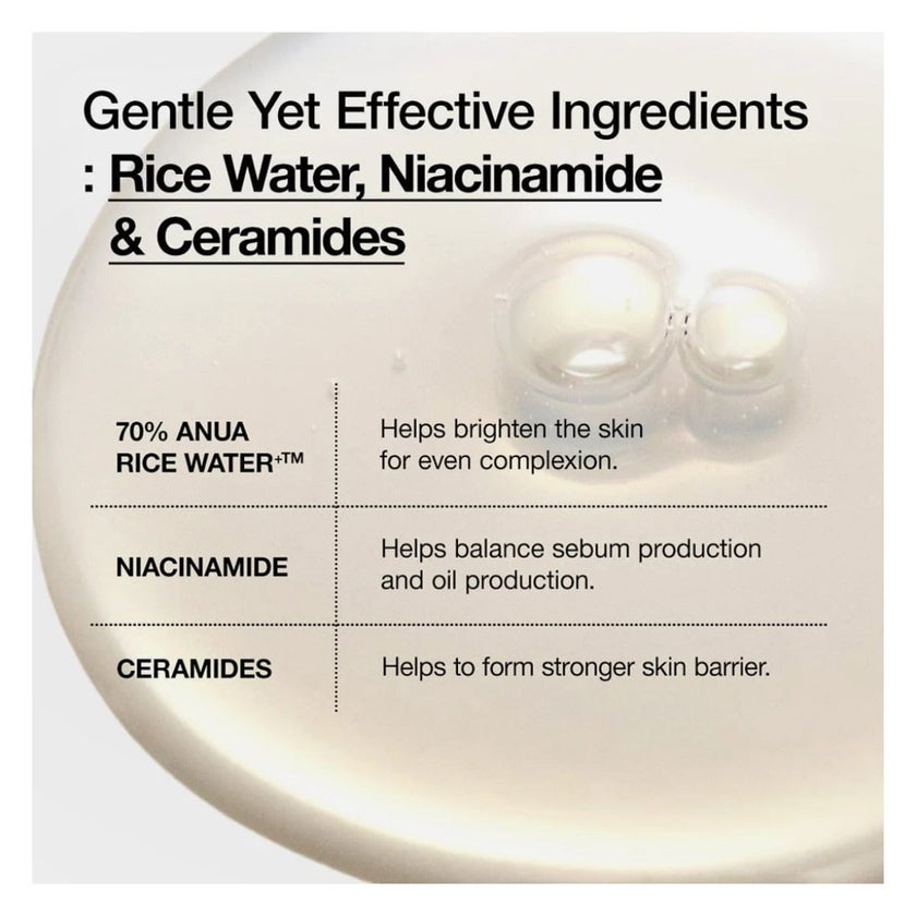 Anua Rice 70 + Ceramide Glow Milky Face Toner 250ml