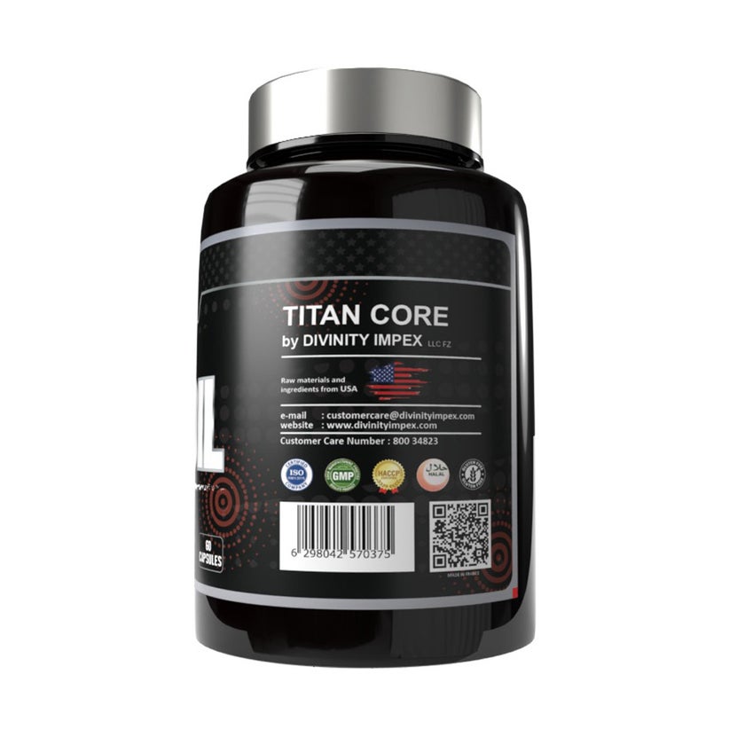 Titan Core Omega 3 Fish Oil Capsules, Pack of 60's