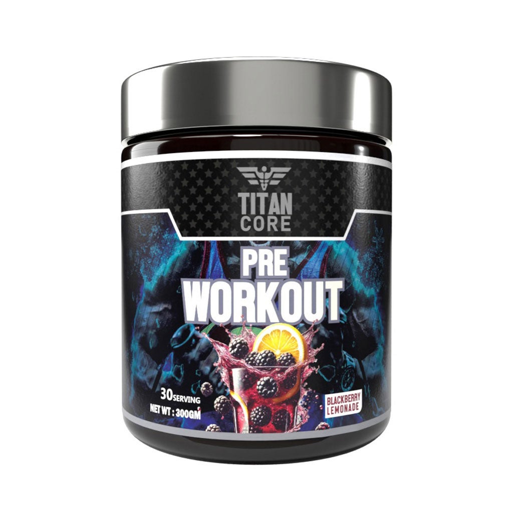Titan Core Blackberry Lemonade Pre-Workout Powder 300g - myAster