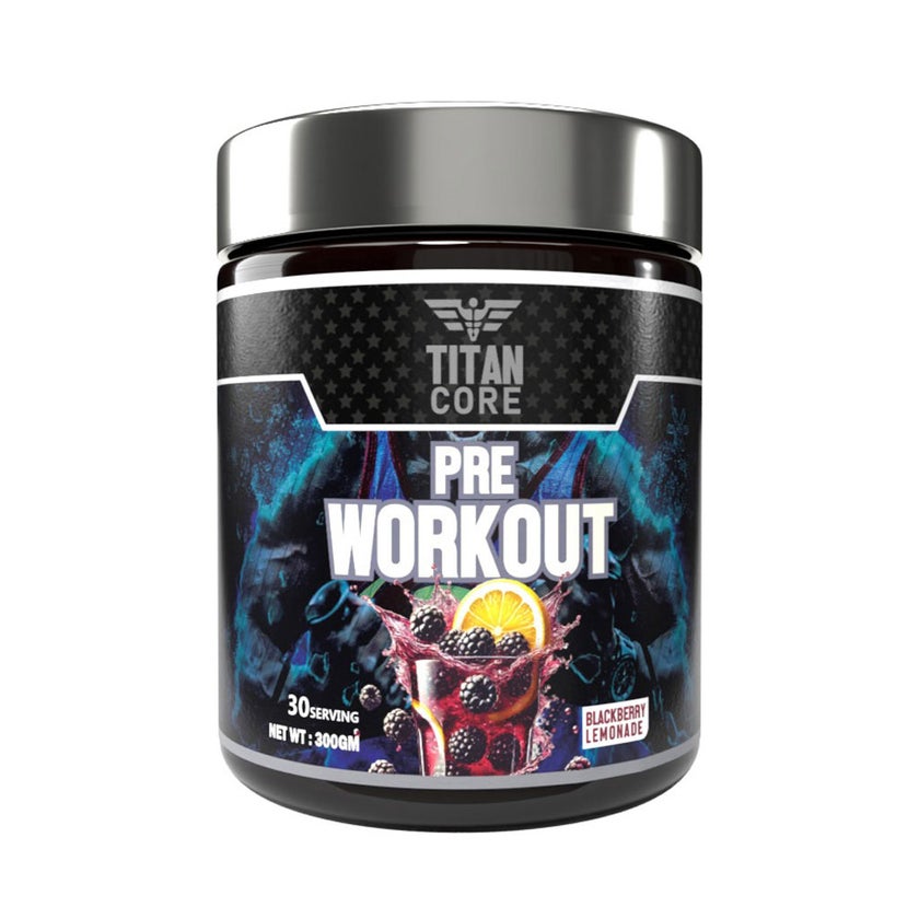 Titan Core Blackberry Lemonade Pre-Workout Powder 300g