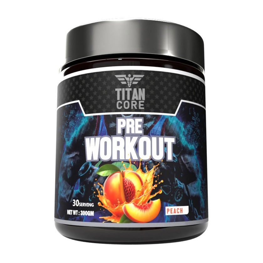 Titan Core Peach Pre-Workout Powder 300g