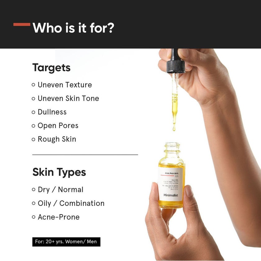 Minimalist 32% AHA PHA BHA Face Peel Serum 30ml