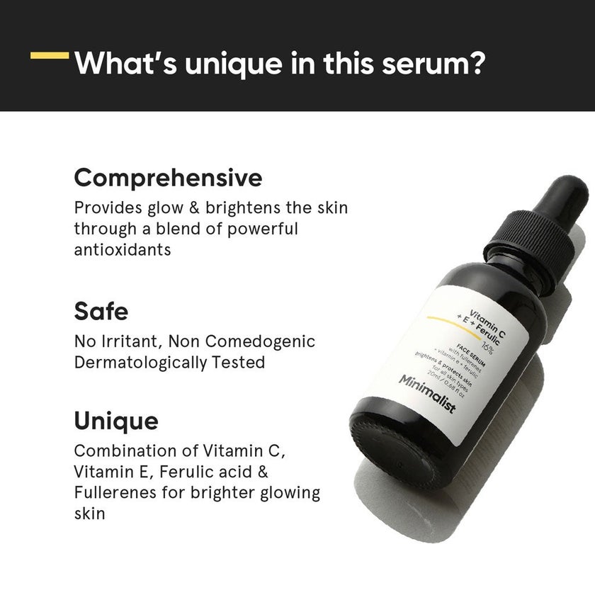 Minimalist 16% Vitamin C + E + Ferulic Face Serum 20ml