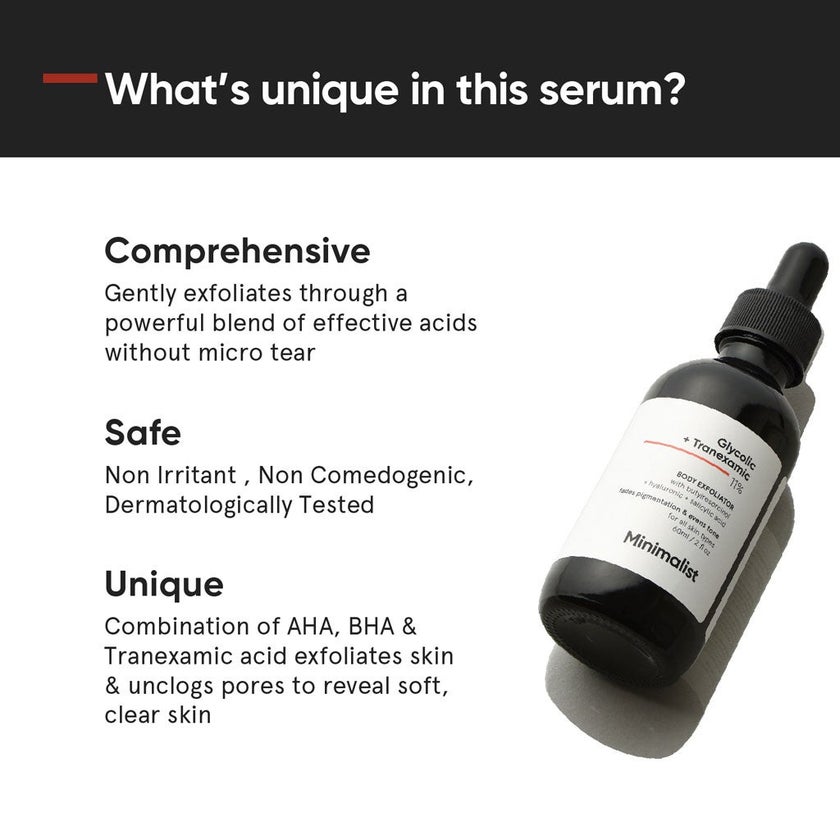 Minimalist 11% Glycolic + Tranexamic Body Exfoliator 60ml