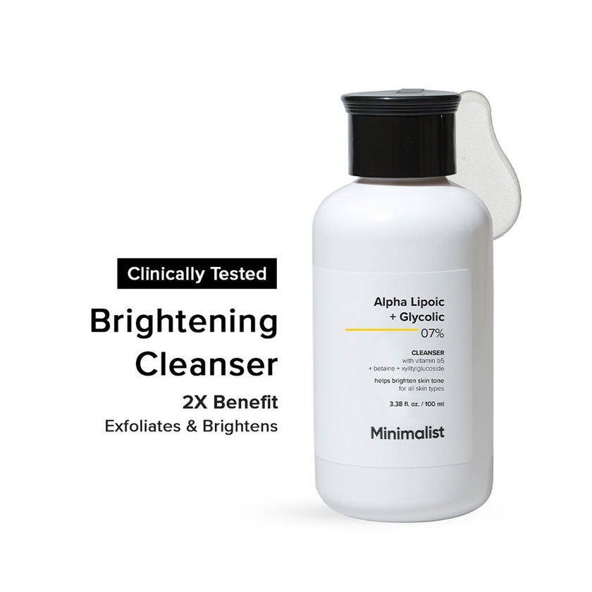 Minimalist 7% Alpha Lipoic + Glycolic Face Cleanser 100ml