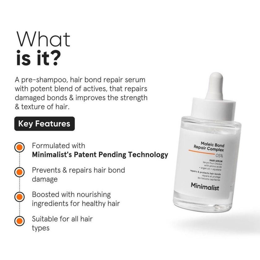 Minimalist 5% Maleic Bond Repair Complex Hair Serum 50ml