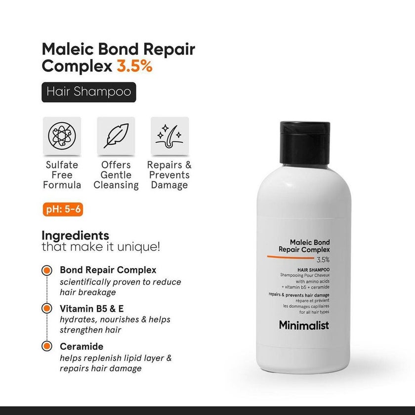 Minimalist 3.5% Maleic Bond Repair Complex Hair Shampoo 250ml