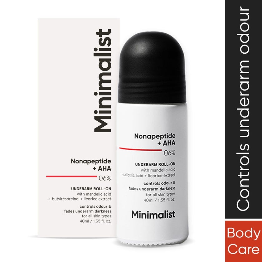 Minimalist 6% Nonapeptide + AHA Underarm Roll-On 40ml