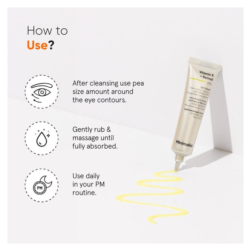 Minimalist 1% Vitamin K + Retinal Eye Cream 14g