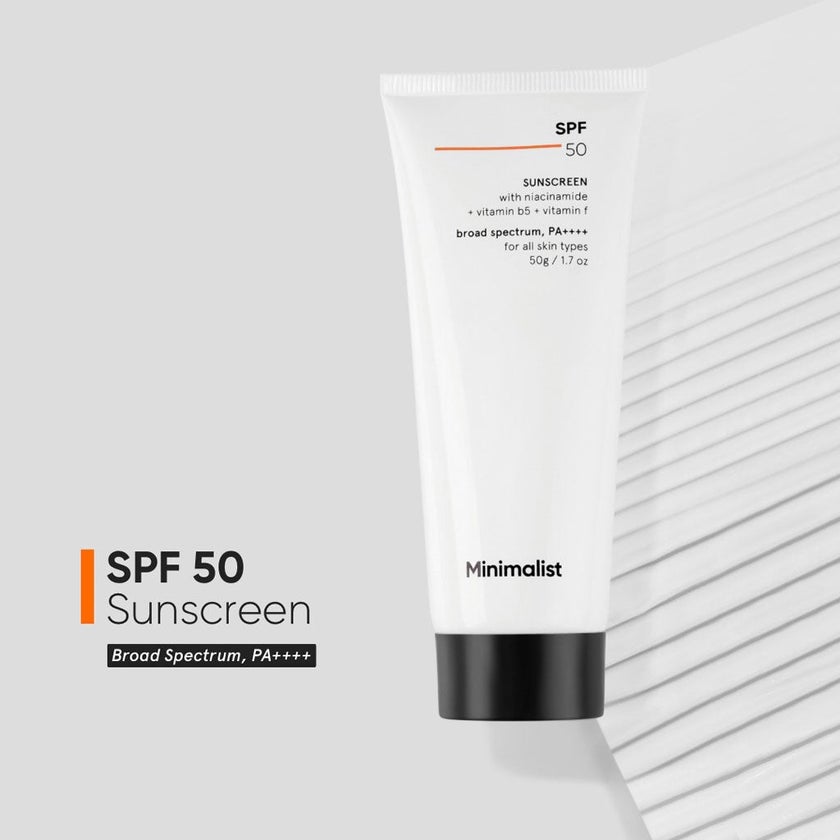 Minimalist SPF 50 & PA++++ With Niacinamide + Vitamin B5 Sunscreen 50g