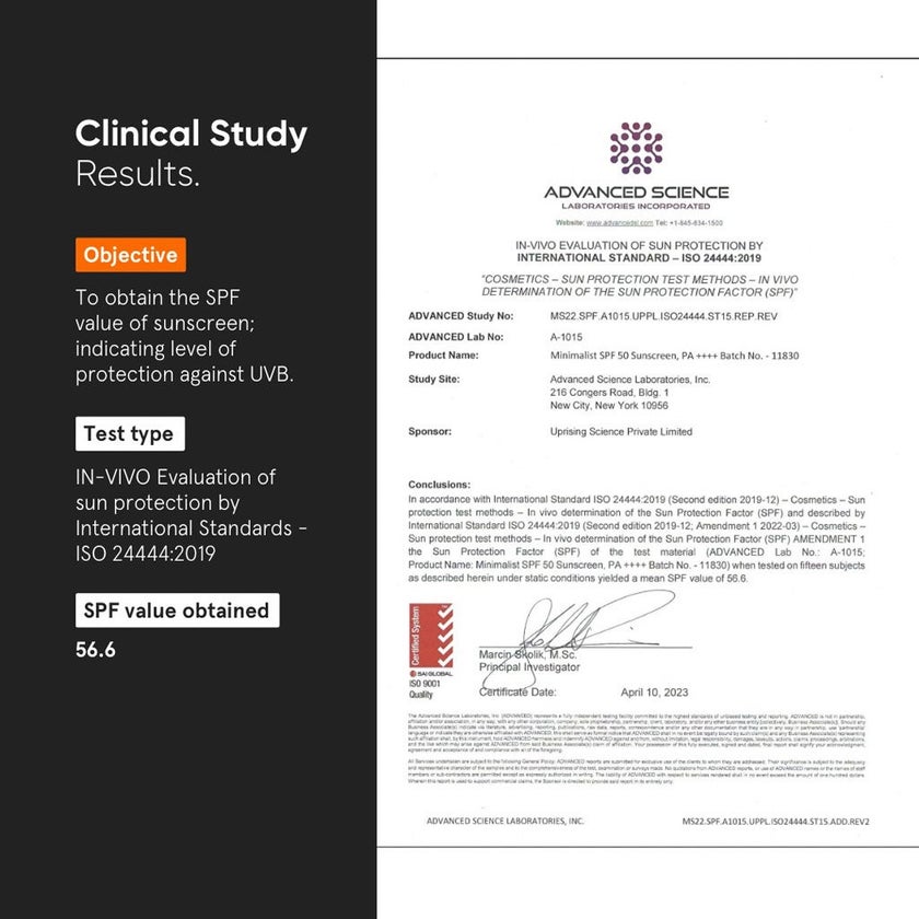 Minimalist SPF 50 & PA++++ With Niacinamide + Vitamin B5 Sunscreen 50g