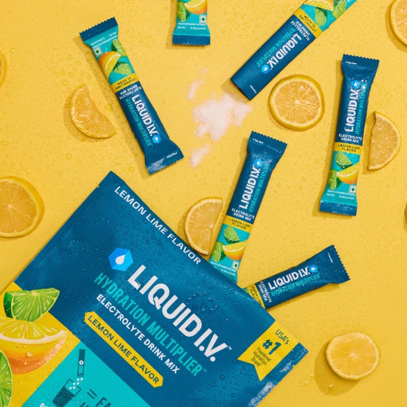 Liquid I.V. Hydration Multiplier Electrolyte Drink Mix - Lemon Lime Flavor, Pack of 24's