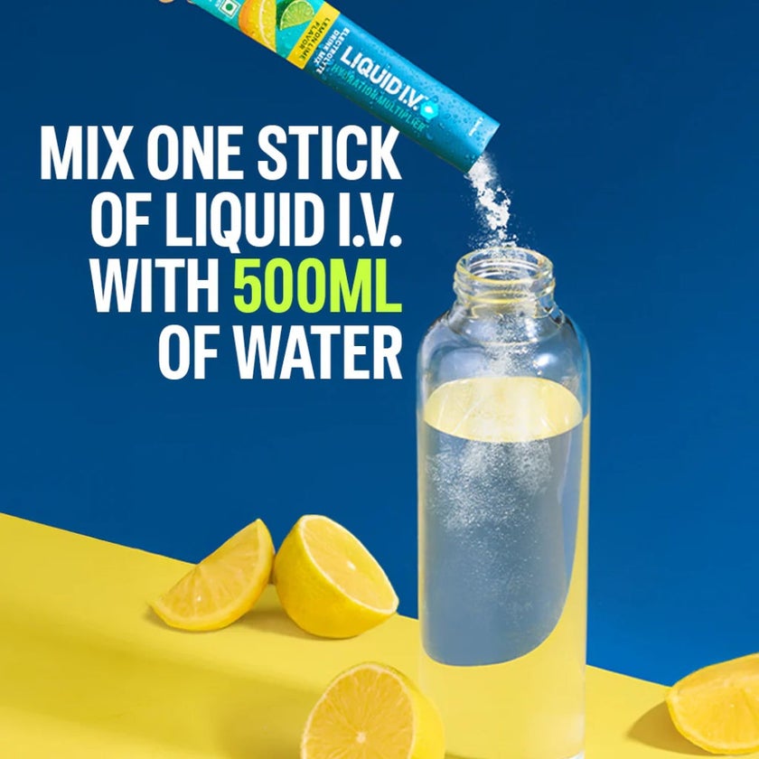 Liquid I.V. Hydration Multiplier Electrolyte Drink Mix - Lemon Lime Flavor, Pack of 24's