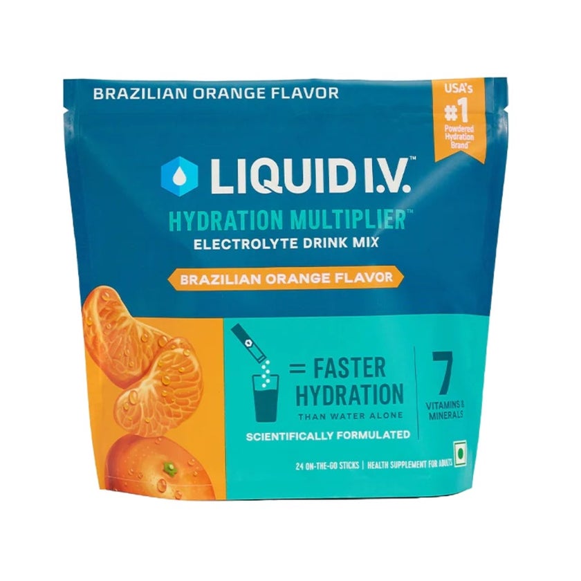 Liquid I.V. Hydration Multiplier Electrolyte Drink Mix - Brazilian Orange Flavor, Pack of 24's