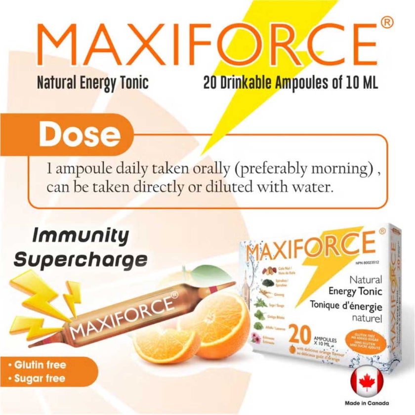 Homeocan Maxiforce Natural Tonic Ampules 10ml, Pack of 20's