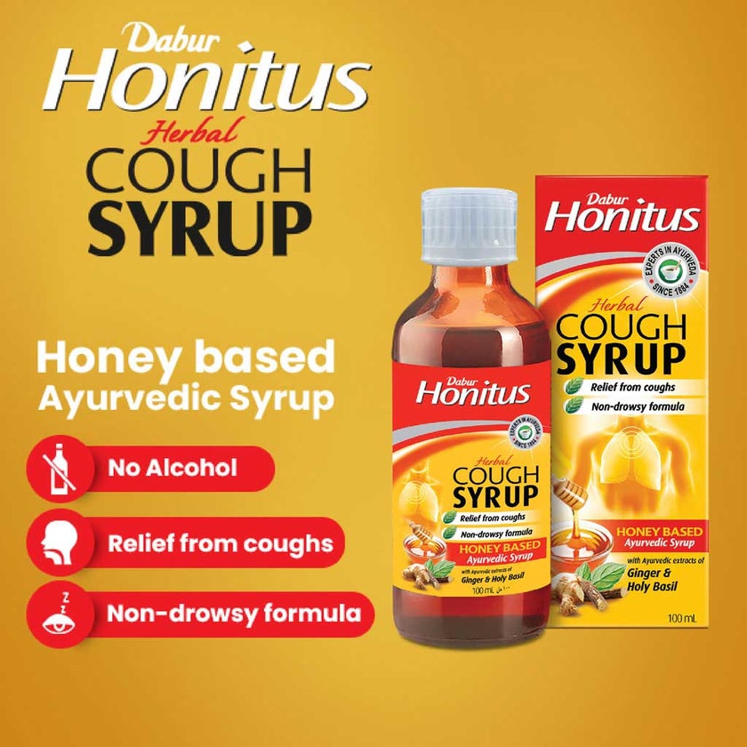 Dabur Honitus Herbal Cough Syrup 200ml