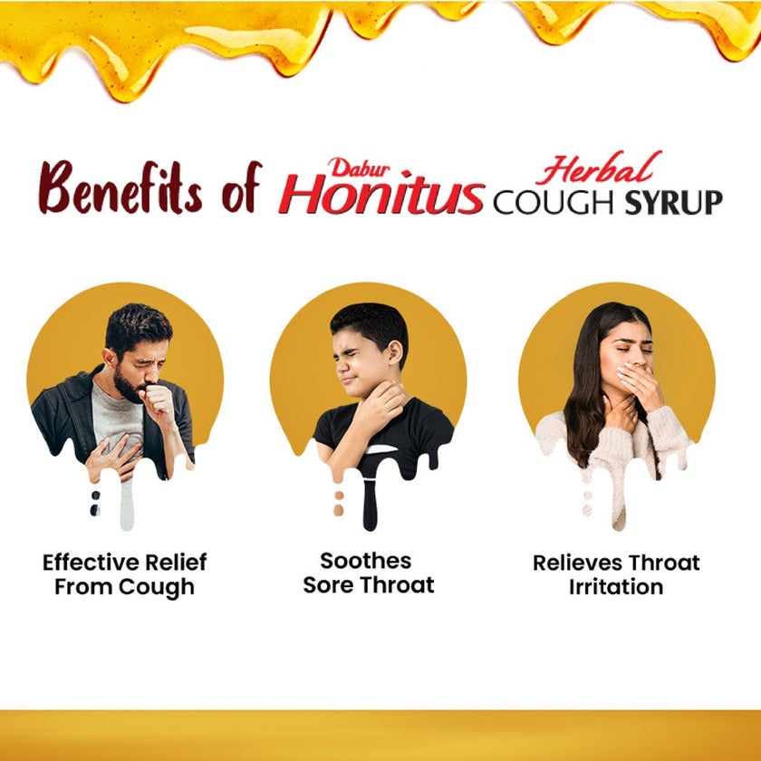 Dabur Honitus Herbal Cough Syrup 200ml