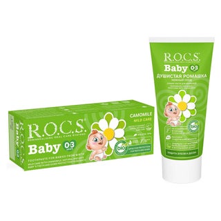 ROCS 0-3 Years Baby Mild Care Toothpaste With Camomile 45g